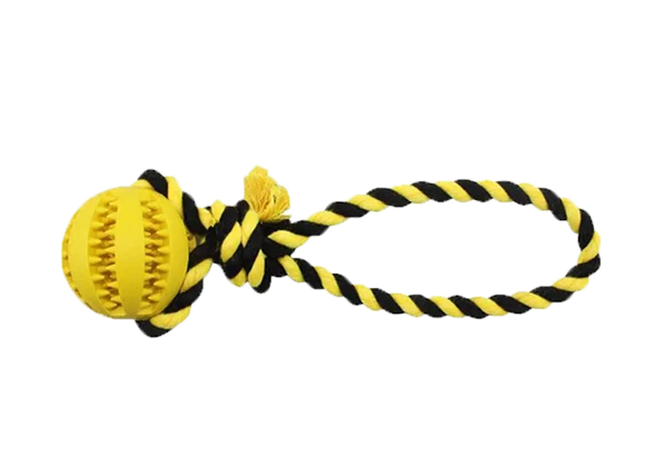 JUGUETE WARRIOR BOLA CON DIENTES 7 CM y CUERDA
