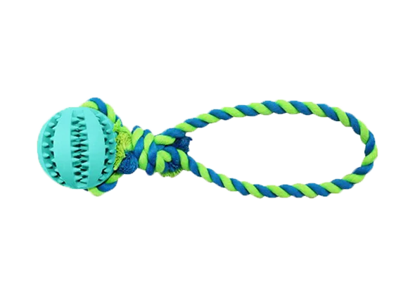 JUGUETE WARRIOR BOLA CON DIENTES 7 CM y CUERDA