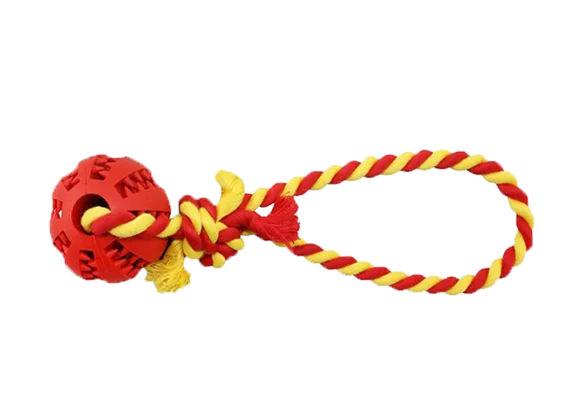 JUGUETE WARRIOR BOLA CON DIENTES 7 CM y CUERDA