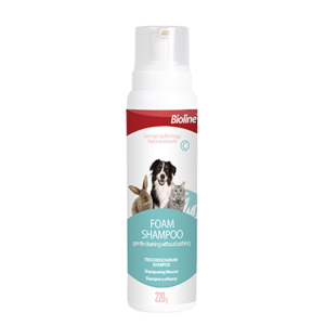 Shampoo de espuma para mascotas Bioline