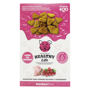 Caja de galletas healthy life sabor pavo y cranberry