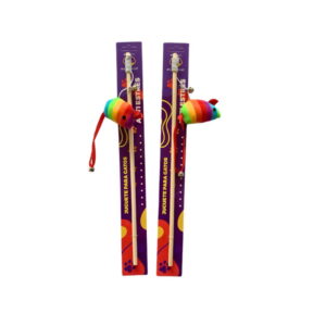 Juguete varilla interactivo de ratón para gatos diseño arcoiris, medida 40 cm - Wonder cat - Marben Pets