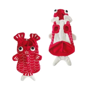 Disfraz hallowen marca marben Pets para mascotas, perros o gatos, color rojo, de algodon suave y con botones.