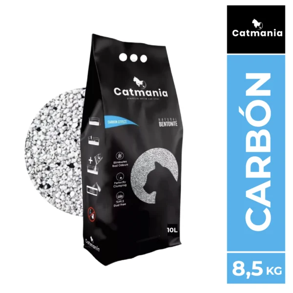 Arena aglomerante Catmania efecto carbón - 8.5 Kg