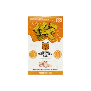 Galletas healthy life con forma de huesito sabor pollo