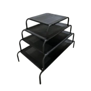 Cama elevada para mascotas color negro