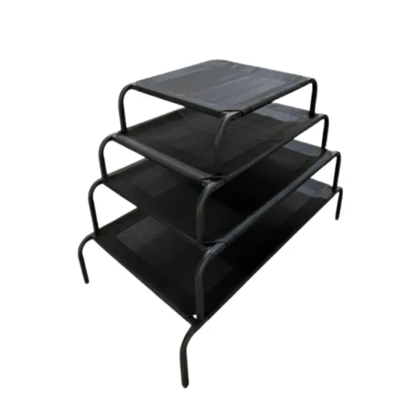 Cama elevada para mascotas color negro