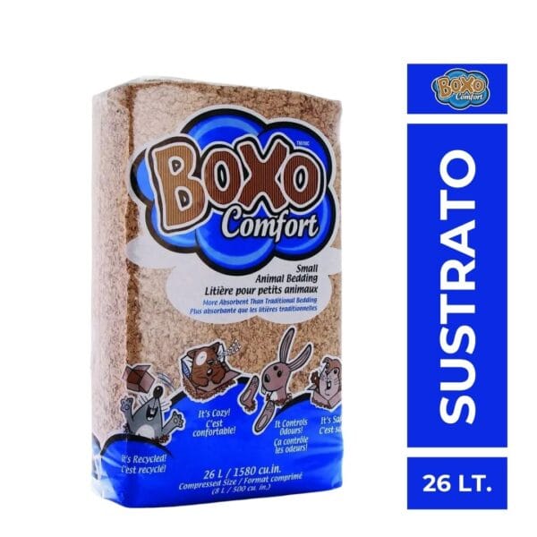 Boxo Comfort Sustrato de Papel Reciclado para pequeñas mascotas 26 LT.
