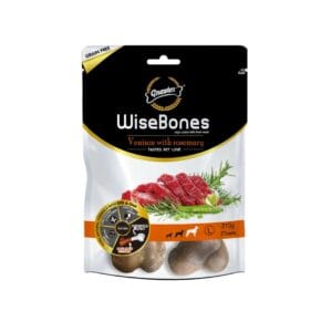 Snack para perros Wisebones huesos grandes venado con romero 200 grs