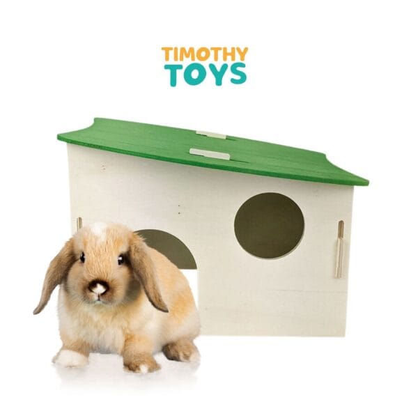 Casa madera para conejos 40x20x21 cm - Timothy Toys