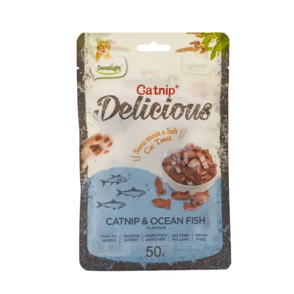 Delicious Snack Para Gatos De Catnip Y Pescado 50gr