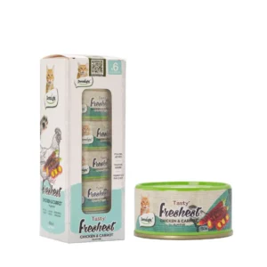Tasty Freshest Latas Pollo y Zanahoria morada para gatos 80 grs