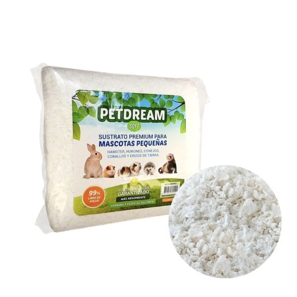 Pet Dream Soft  Sustrato Premium de Papel pequeñas mascotas - 570 Gr