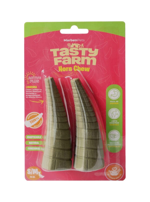 Snack masticable cuerno - Cuidado dental- S/M -Tasty farm