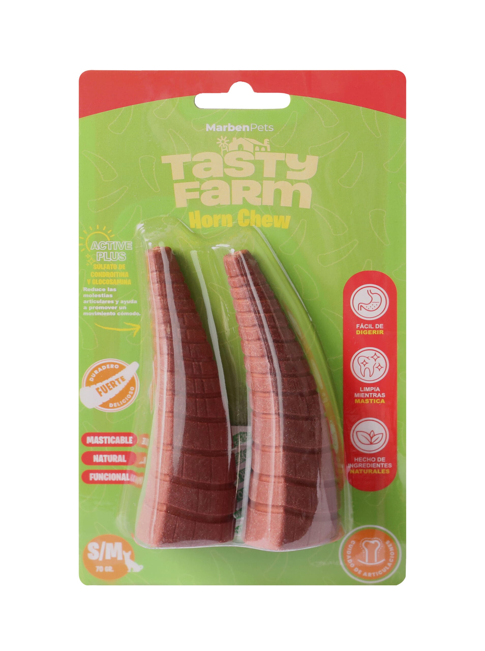snack masticable cuerno – cuidado articular – s/m – tasty farm snack masticable cuerno – cuidado articular – s/m – tasty farm