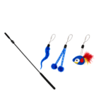 Varita pájaro plumas y pompones intercambiables