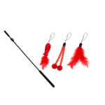 Varita Pez plumas y pompones intercambiable