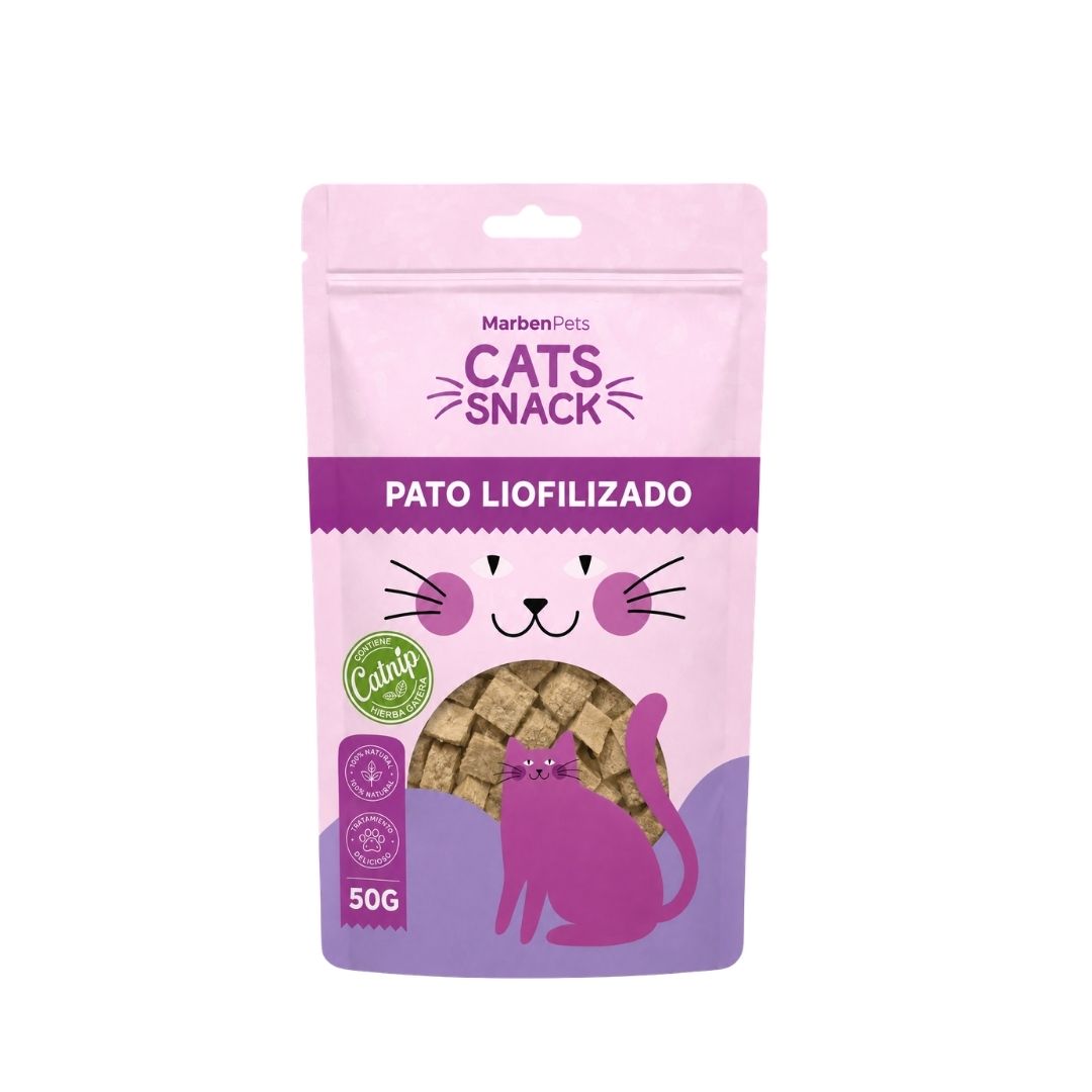 218 Pato Liofilizado con Catnip 50 g – Cats Snack - Imagen 1