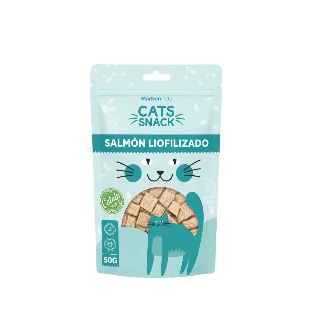 221 Salmón Liofilizado con Catnip 50 g – Cats Snack - Imagen 1