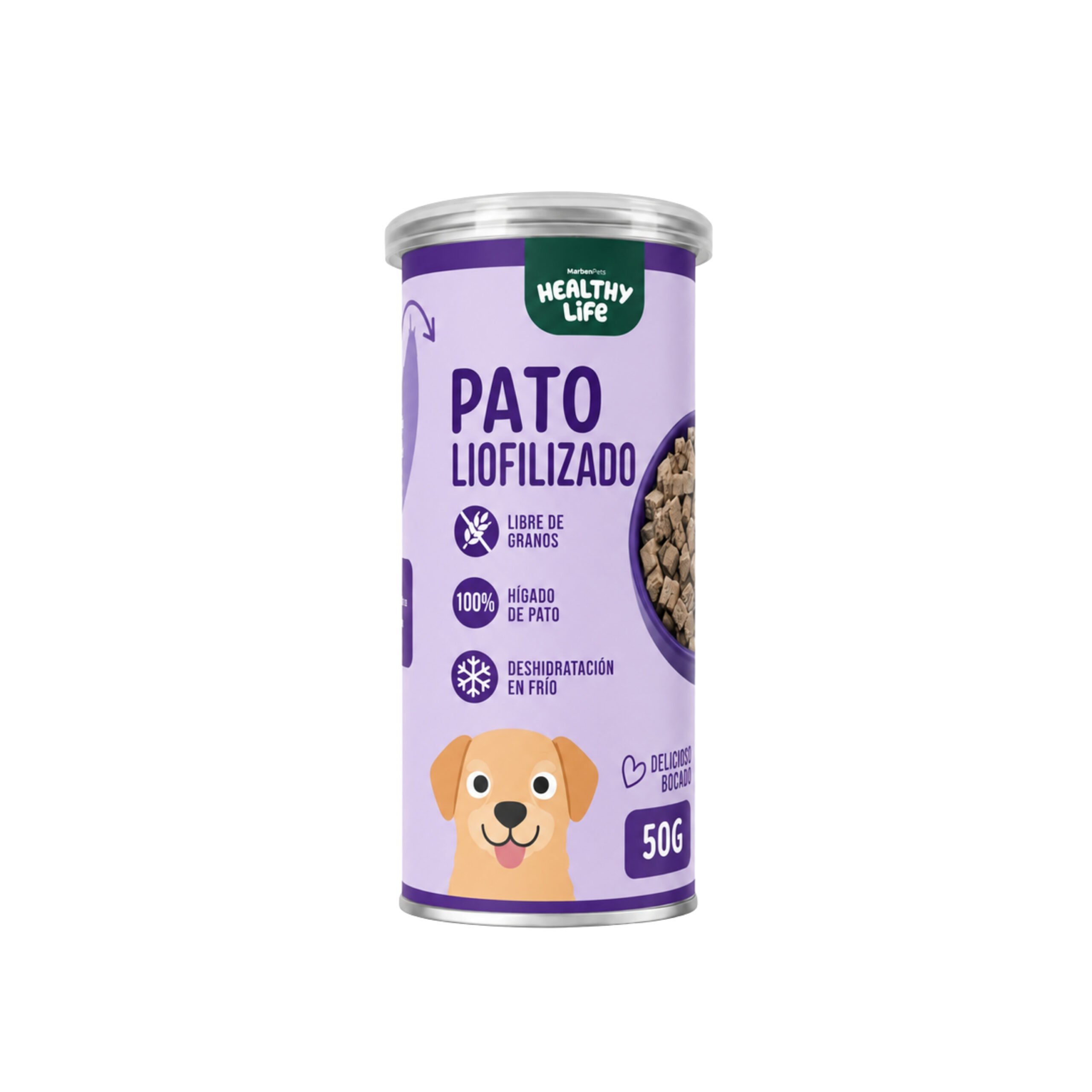 _HLD01 (3) Cubos de Hígado de Pato Liofilizados Healthy Life 50 g - Imagen 1